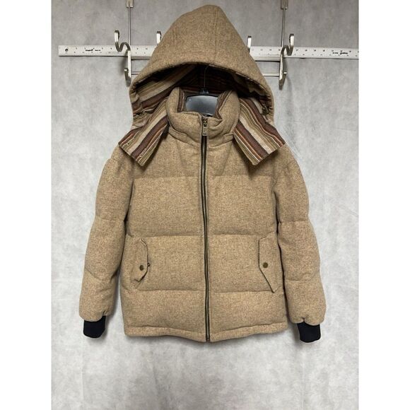 Pendleton Coat Women XS Oak Brook Removable Hooded Puffer Down Jacket Wool Blend - Picture 1 of 11